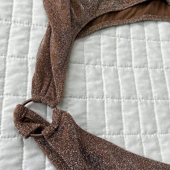 Skims Glitter Monokini Swimsuit in Jasper Size 2X - Picture 5 of 9